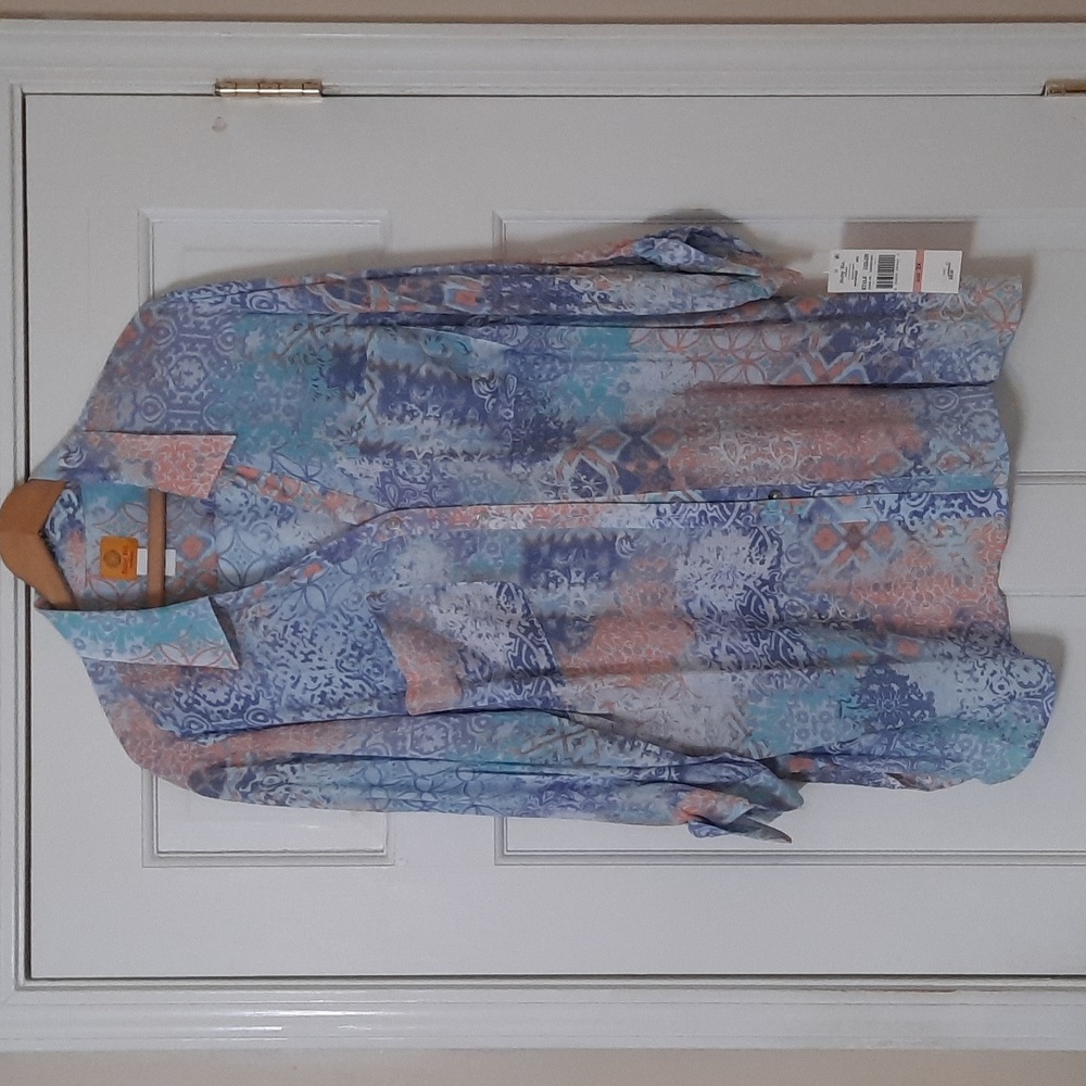 NWT Ruby Rd  Woven Floral Print Tunic SZ 2X